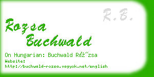 rozsa buchwald business card